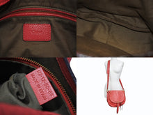 画像をギャラリービューアに読み込む, Chloe クロエ MARCIE マーシー ショルダーバッグ 02-12-60-65 グレインレザー レッド ゴールド金具 美品 中古 4b007893