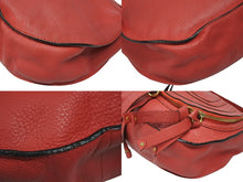 画像をギャラリービューアに読み込む, Chloe クロエ MARCIE マーシー ショルダーバッグ 02-12-60-65 グレインレザー レッド ゴールド金具 美品 中古 4b007893