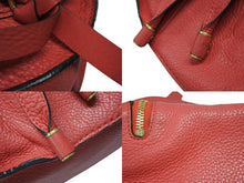 画像をギャラリービューアに読み込む, Chloe クロエ MARCIE マーシー ショルダーバッグ 02-12-60-65 グレインレザー レッド ゴールド金具 美品 中古 4b007893
