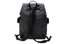 画像をギャラリービューアに読み込む, LOUIS VUITTON ルイヴィトン リュック デイパック クリストファー MM ダミエグラフィット N41379 シルバー金具 美品 中古 4b007896
