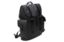 画像をギャラリービューアに読み込む, LOUIS VUITTON ルイヴィトン リュック デイパック クリストファー MM ダミエグラフィット N41379 シルバー金具 美品 中古 4b007896