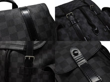 画像をギャラリービューアに読み込む, LOUIS VUITTON ルイヴィトン リュック デイパック クリストファー MM ダミエグラフィット N41379 シルバー金具 美品 中古 4b007896
