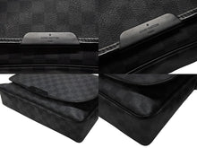 画像をギャラリービューアに読み込む, LOUIS VUITTON ルイヴィトン ダニエルMM ショルダーバッグ N58029 ダミエグラフィット ブラック シルバー金具 美品 中古 4c075299