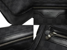 画像をギャラリービューアに読み込む, LOUIS VUITTON ルイヴィトン ダニエルMM ショルダーバッグ N58029 ダミエグラフィット ブラック シルバー金具 美品 中古 4c075299