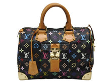 Load image into Gallery viewer, 極美品 LOUIS VUITTON ルイヴィトン スピーディ30 ハンドバッグ M92642 モノグラム マルチカラー ブラック ゴールド金具 村上隆 中古 4b007898