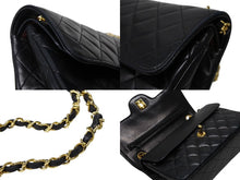 画像をギャラリービューアに読み込む, CHANEL シャネル マトラッセ23 Wフラップ Wチェーンショルダーバッグ 1番台 ココマーク ラムスキン ブラック 美品 中古 4b007900