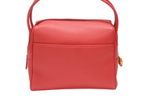 画像をギャラリービューアに読み込む, Christian Dior クリスチャンディオール レザーハンドバッグ レッド ロゴ金具 スペイン製 ゴールド金具 美品 中古 4b007901