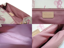 画像をギャラリービューアに読み込む, CHRISTIAN DIOR クリスチャンディオール トロッターライン ショルダーバッグ BO A 1024 ホワイト ピンク シルバー金具 美品 中古 4b007902
