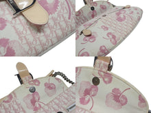 画像をギャラリービューアに読み込む, CHRISTIAN DIOR クリスチャンディオール トロッターライン ショルダーバッグ BO A 1024 ホワイト ピンク シルバー金具 美品 中古 4b007902