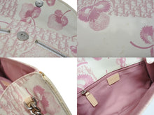 画像をギャラリービューアに読み込む, CHRISTIAN DIOR クリスチャンディオール トロッターライン ショルダーバッグ BO A 1024 ホワイト ピンク シルバー金具 美品 中古 4b007902