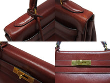 画像をギャラリービューアに読み込む, エルメス ケリー32 内縫い ルージュアッシュ ○Y刻印 カーフスキン ゴールド金具 ハンドバッグ 2WAY 美品 中古 4b007904