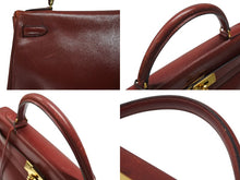 画像をギャラリービューアに読み込む, エルメス ケリー32 内縫い ルージュアッシュ ○Y刻印 カーフスキン ゴールド金具 ハンドバッグ 2WAY 美品 中古 4b007904