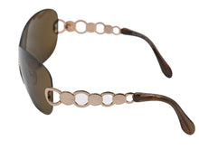 画像をギャラリービューアに読み込む, ESCADA エスカーダ リムレス シールドサングラス E1200 GEU/B3 サイズ67 120 ブラウン 美品 中古 4b007905