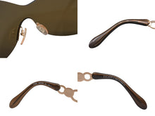 画像をギャラリービューアに読み込む, ESCADA エスカーダ リムレス シールドサングラス E1200 GEU/B3 サイズ67 120 ブラウン 美品 中古 4b007905