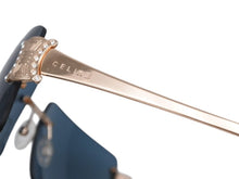 画像をギャラリービューアに読み込む, CELINE セリーヌ サングラス アイウェア SC 1048S トリオンフ ラインストーン グリーン ゴールド 1048S 美品 中古 4b007906