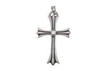 画像をギャラリービューアに読み込む, CHROME HEARTS クロムハーツ ラージクロス ベイル ネックレス 重量約41.3g STERLING刻印 スターリングシルバー 美品 中古 4b008908