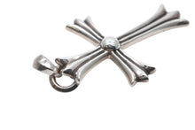 画像をギャラリービューアに読み込む, CHROME HEARTS クロムハーツ ラージクロス ベイル ネックレス 重量約41.3g STERLING刻印 スターリングシルバー 美品 中古 4b008908