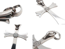 画像をギャラリービューアに読み込む, CHROME HEARTS クロムハーツ ラージクロス ベイル ネックレス 重量約41.3g STERLING刻印 スターリングシルバー 美品 中古 4b008908