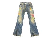 画像をギャラリービューアに読み込む, DOLCE&amp;GABBANA ドルチェアンドガッバーナ レアモデル ヴィンテージデニムパンツ クラッシュ加工 スタッズ 刺繍 コットン サイズ40 美品 中古 4b007916
