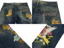 画像をギャラリービューアに読み込む, DOLCE&amp;GABBANA ドルチェアンドガッバーナ レアモデル ヴィンテージデニムパンツ クラッシュ加工 スタッズ 刺繍 コットン サイズ40 美品 中古 4b007916