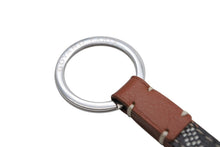 画像をギャラリービューアに読み込む, 極美品 GOYARD ゴヤールストラップ ヘリンボーン柄 フランス製 PVC レザー ブラック ブラウン シルバー金具 中古 4b007931