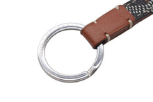 画像をギャラリービューアに読み込む, 極美品 GOYARD ゴヤールストラップ ヘリンボーン柄 フランス製 PVC レザー ブラック ブラウン シルバー金具 中古 4b007931