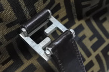 画像をギャラリービューアに読み込む, FENDI フェンディ ハンドバッグ トートバッグ ズッカ柄 キャンバス レザー ブラウン シルバー金具 美品 中古 4b007936