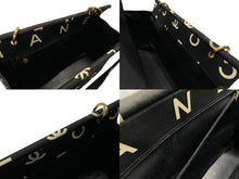 画像をギャラリービューアに読み込む, CHANEL シャネル バイシーライン トートバッグ ココマーク アイコン コットンキャンバス レザー ブラック ゴールド金具 美品 中古 4b007946