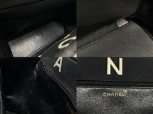 画像をギャラリービューアに読み込む, CHANEL シャネル バイシーライン トートバッグ ココマーク アイコン コットンキャンバス レザー ブラック ゴールド金具 美品 中古 4b007946