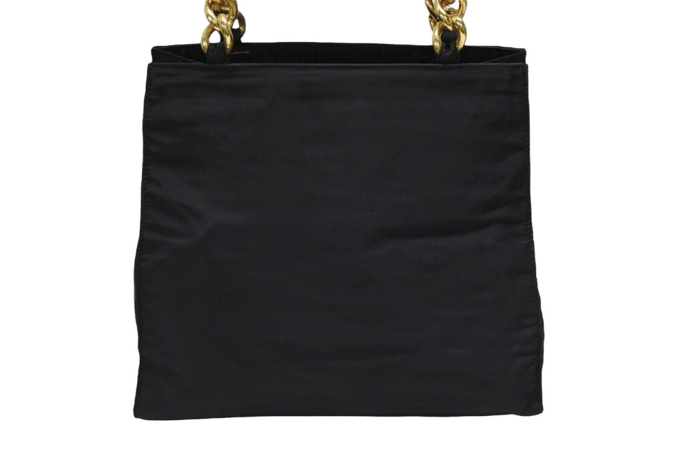 PRADA Prada Handbag Triangle Logo Nylon Gold Hardware Black Good Condition Used 4b007954
