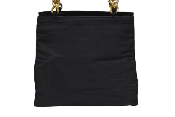 PRADA Prada Handbag Triangle Logo Nylon Gold Hardware Black Good Condition Used 4b007954
