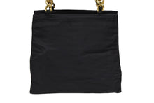 画像をギャラリービューアに読み込む, PRADA プラダ ハンドバッグ トライアングル ロゴ ナイロン ゴールド金具 黒 ブラック 美品 中古 4b007954