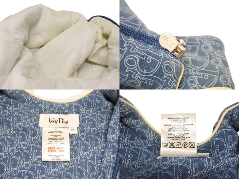 Christian Dior クリスチャンディオール Baby Dior ベイビー用品 baby sleeping back 寝袋 ブルー 美品 中古 4b007956