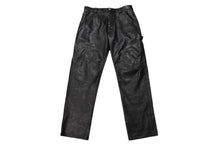 Load image into Gallery viewer, 極美品 CHROME HEARTS クロムハーツ フレアニー カーペンター レザーパンツ ブラック シルバー925 ロゴ サイズ30 中古 4b007958