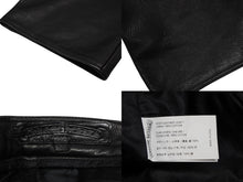 Load image into Gallery viewer, 極美品 CHROME HEARTS クロムハーツ フレアニー カーペンター レザーパンツ ブラック シルバー925 ロゴ サイズ30 中古 4b007958
