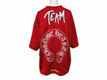画像をギャラリービューアに読み込む, 極美品 CHROME HEARTS クロムハーツ MATTY BOY MESH VARSITY JERSEY メッシュ 半袖Tシャツ カットソー サイズM レッド 中古 4b007959