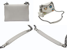 画像をギャラリービューアに読み込む, PRADA プラダ ロボット モノクローム チェーンショルダーバッグ 1BD127 サフィアーノレザー アイボリー シルバー金具 良品 中古 4b007961