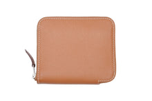 画像をギャラリービューアに読み込む, HERMES エルメス コインケース アザップコンパクトシルクイン ヴォーエプソン AU刻印 ゴールド シルバー金具 美品 中古 4b007963