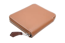 画像をギャラリービューアに読み込む, HERMES エルメス コインケース アザップコンパクトシルクイン ヴォーエプソン AU刻印 ゴールド シルバー金具 美品 中古 4b007963