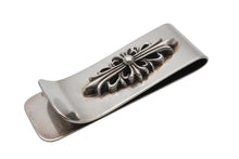 画像をギャラリービューアに読み込む, 極美品 CHROME HEARTS クロムハーツ スモール ラージフローラルクロス マネークリップ 重量93.8g シルバー925 中古 4b007965