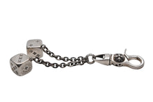 画像をギャラリービューアに読み込む, CHROME HEARTS クロムハーツ DICE DBL KEY CHAIN ダブルダイス キーチェーン 重量約83.0g 2013/.925刻印 シルバー925 美品 中古 4b007966
