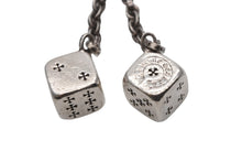 画像をギャラリービューアに読み込む, CHROME HEARTS クロムハーツ DICE DBL KEY CHAIN ダブルダイス キーチェーン 重量約83.0g 2013/.925刻印 シルバー925 美品 中古 4b007966