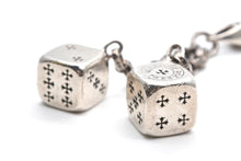画像をギャラリービューアに読み込む, CHROME HEARTS クロムハーツ DICE DBL KEY CHAIN ダブルダイス キーチェーン 重量約83.0g 2013/.925刻印 シルバー925 美品 中古 4b007966