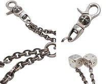 画像をギャラリービューアに読み込む, CHROME HEARTS クロムハーツ DICE DBL KEY CHAIN ダブルダイス キーチェーン 重量約83.0g 2013/.925刻印 シルバー925 美品 中古 4b007966