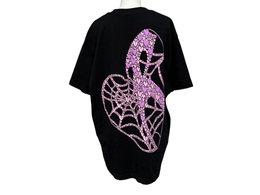 新品未使用 REVENGE Valentine Revenge リベンジ バレンタイン 半袖Ｔシャツ コットン ブラック ピンク パープル サイズL 中古 4b007981