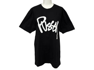 新品同様 PUSSY BUILDS STRONG BONES プッシー ビルド ストロング ボーンズ 半袖Tシャツ コットン ブラック ホワイト サイズM 中古 4b007982