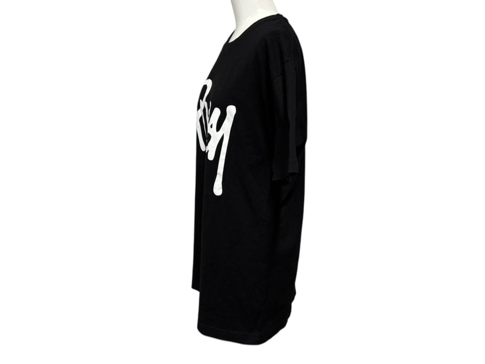新品同様 PUSSY BUILDS STRONG BONES プッシー ビルド ストロング ボーンズ 半袖Tシャツ コットン ブラック ホワイト サイズM 中古 4b007982