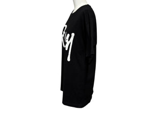 新品同様 PUSSY BUILDS STRONG BONES プッシー ビルド ストロング ボーンズ 半袖Tシャツ コットン ブラック ホワイト サイズM 中古 4b007982