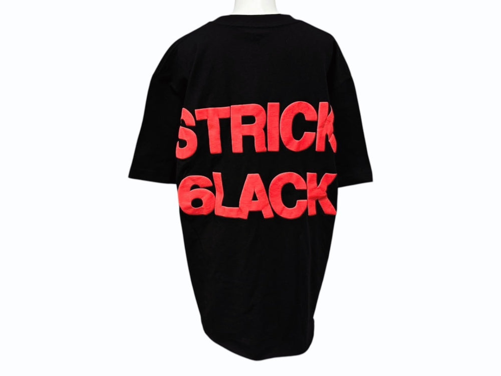 極美品 The Edge of Earth™ × 6LACK COME ALIVE TEE ザエッジオブアース 半袖Tシャツ ブラック レッド サイズL 中古 4b007984