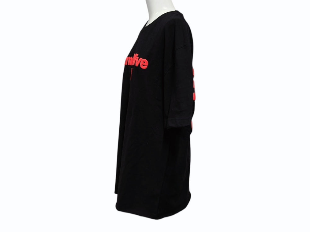 極美品 The Edge of Earth™ × 6LACK COME ALIVE TEE ザエッジオブアース 半袖Tシャツ ブラック レッド サイズL 中古 4b007984